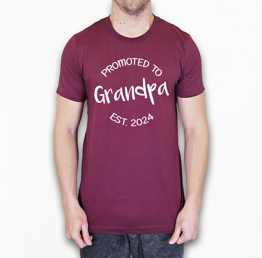 Customizable Promoted to Grandpa Shirt