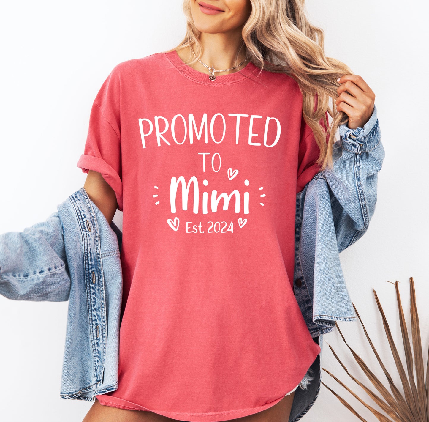 Custom Promoted to Mimi Shirt | Comfort Colors Vintage Style Mimi Shirt