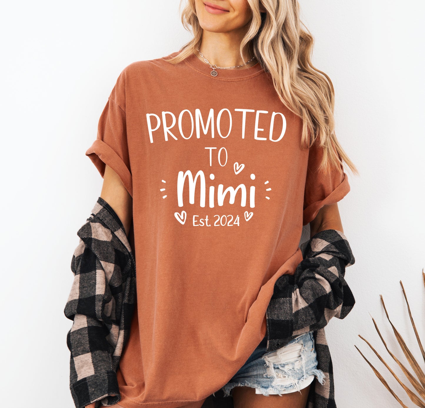 Custom Promoted to Mimi Shirt | Comfort Colors Vintage Style Mimi Shirt