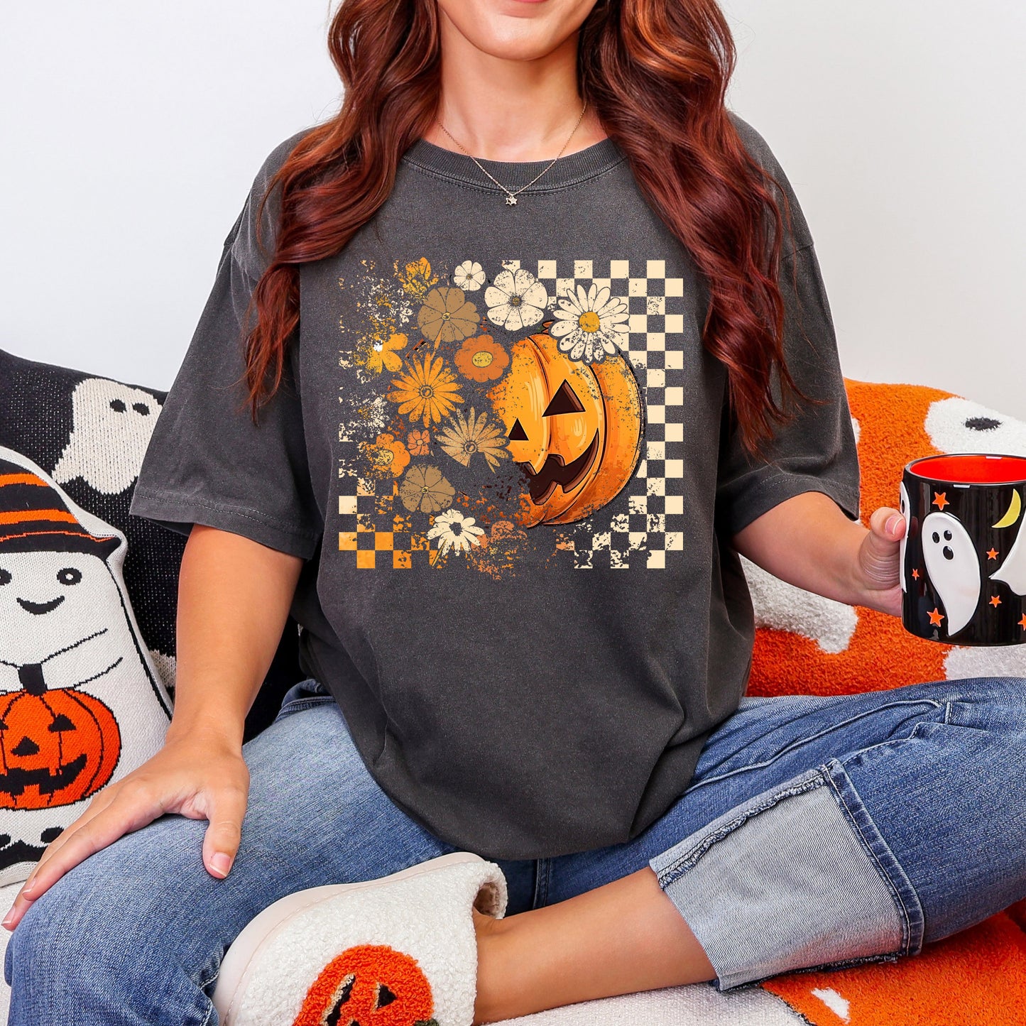 Pumpkin Halloween Vintage Style Shirt (A)