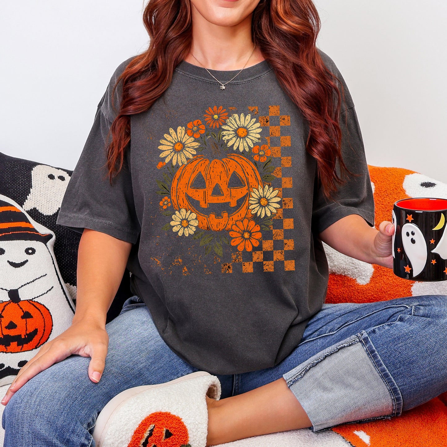 Pumpkin Halloween Vintage Style Shirt (B)