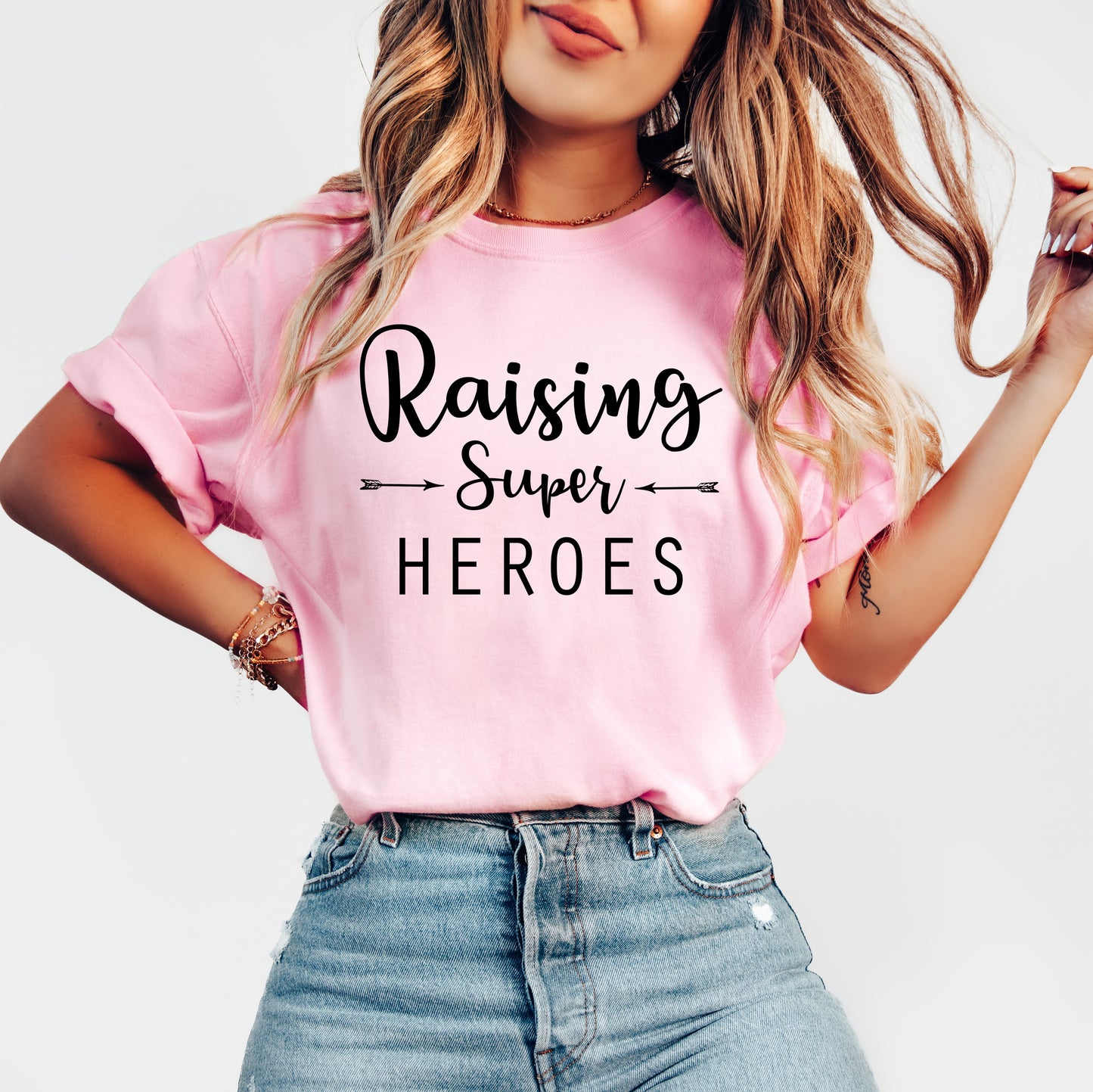 Raising Super Heroes Shirt | Comfort Colors Vintage Style Mom Shirt