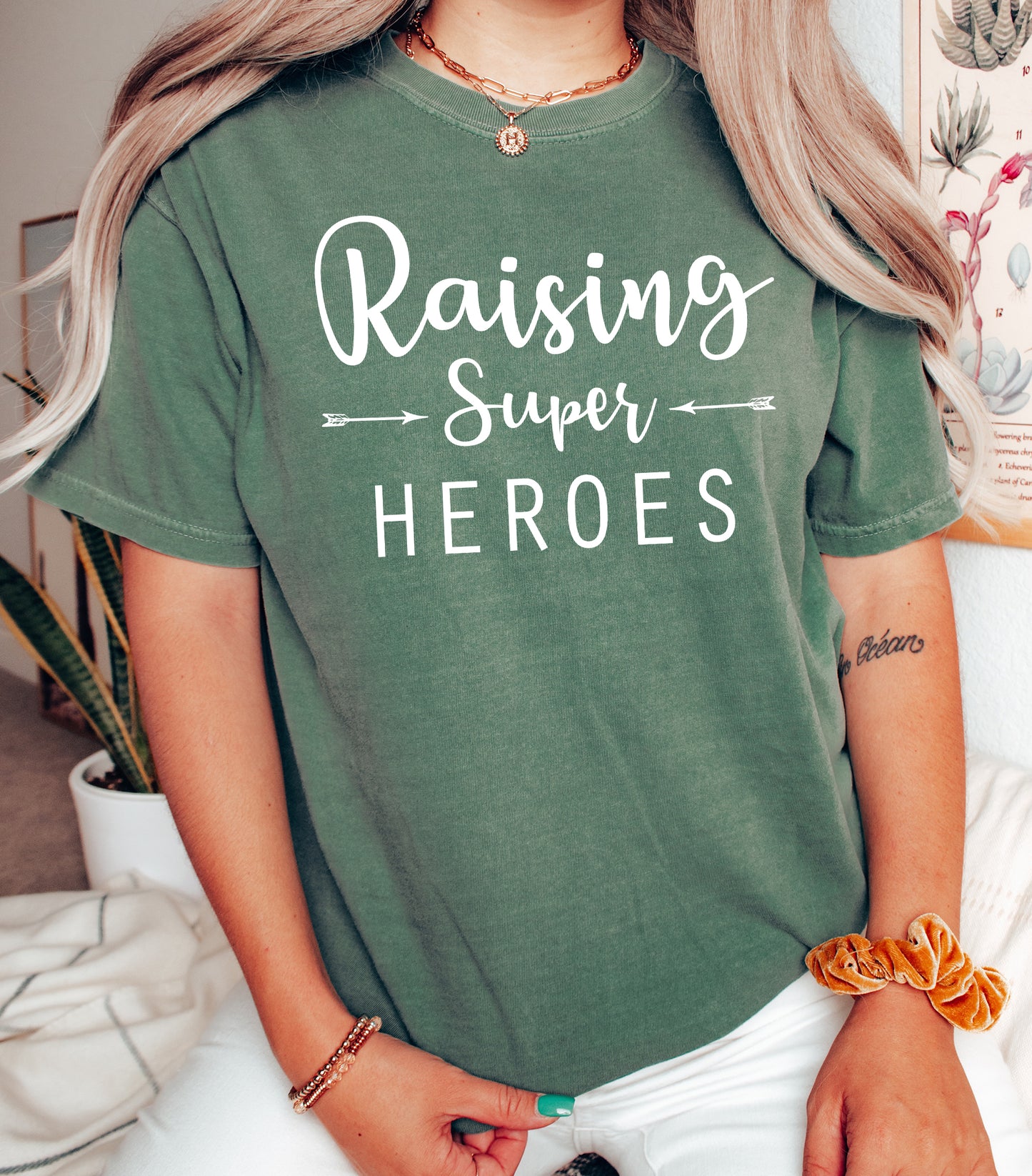 Raising Super Heroes Shirt | Comfort Colors Vintage Style Mom Shirt