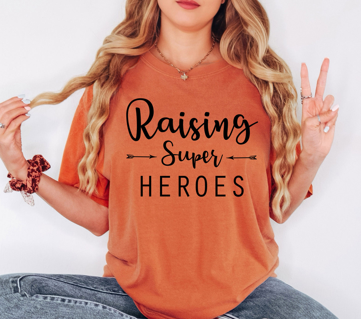 Raising Super Heroes Shirt | Comfort Colors Vintage Style Mom Shirt