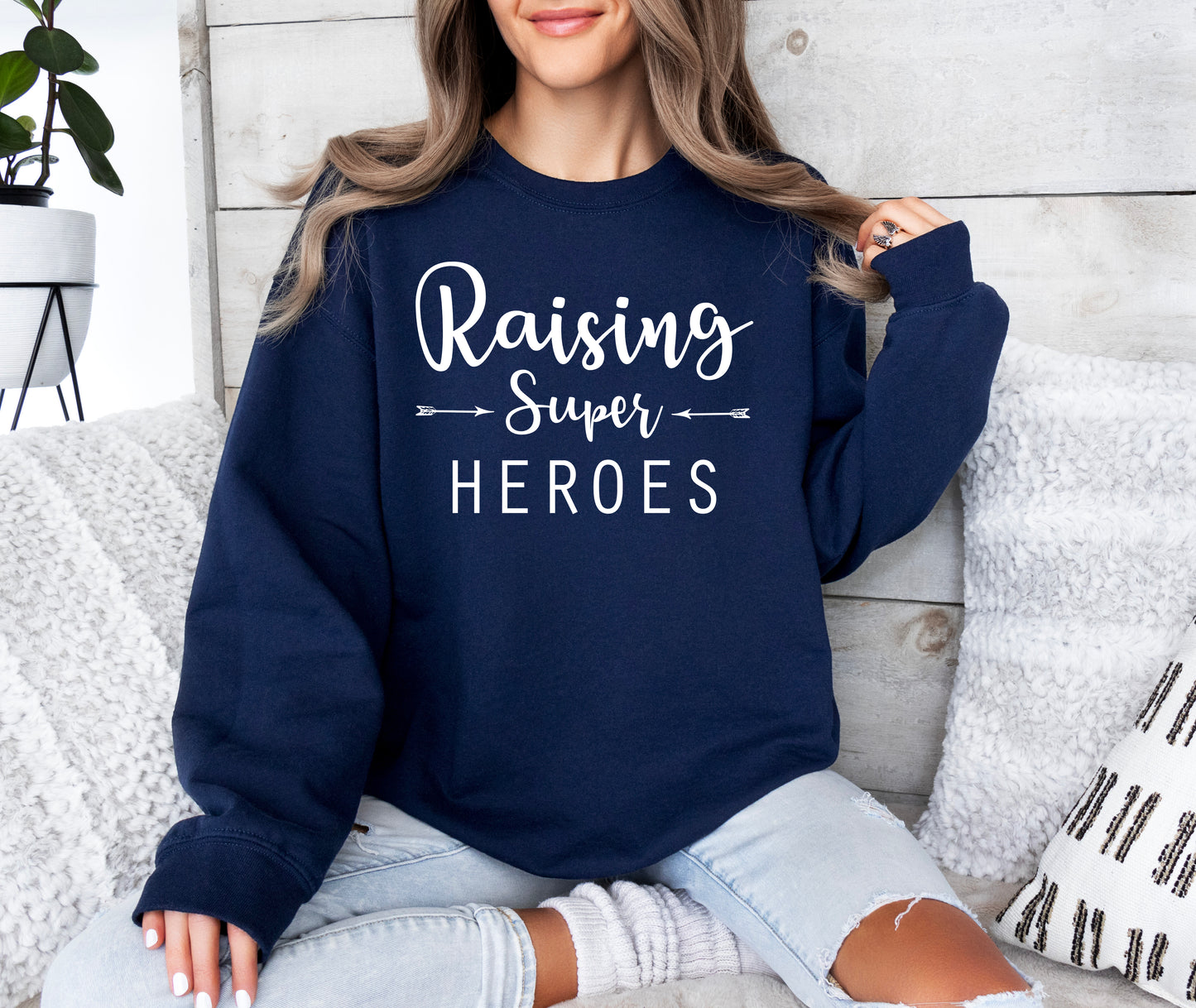 Raising Super Heroes Sweatshirt | Mom Sweatshirt