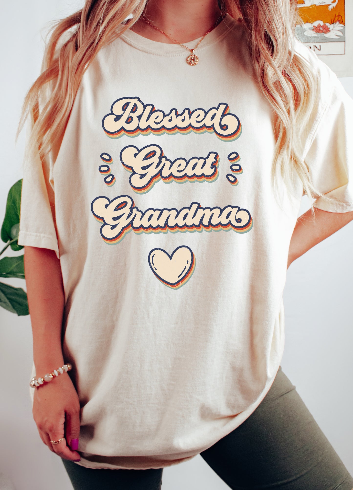Retro Blessed Great Grandma Shirt | Comfort Colors Vintage Style Shirt