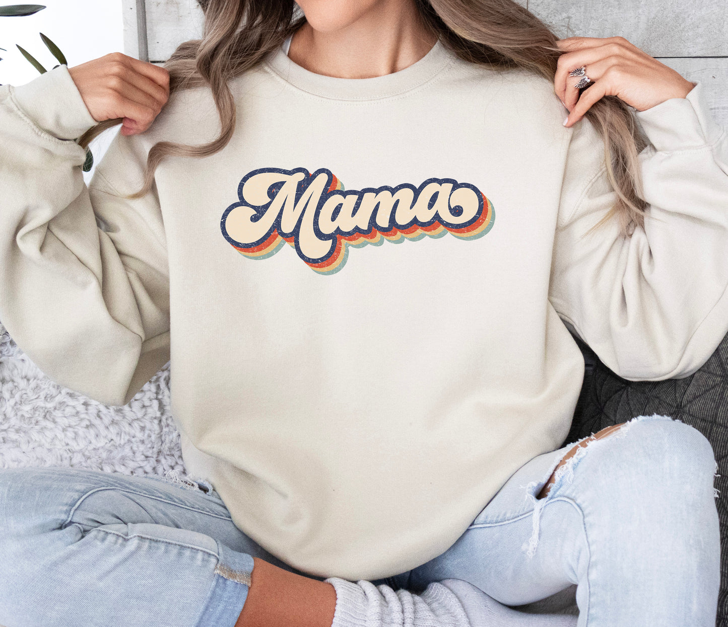 Retro Mama Sweatshirt | Mom Sweatshirt