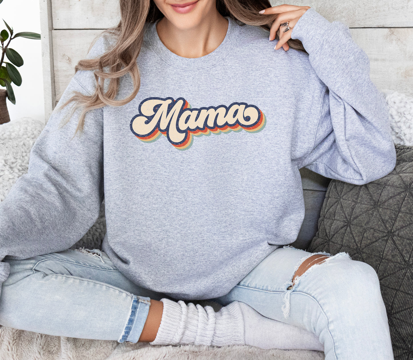 Retro Mama Sweatshirt | Mom Sweatshirt