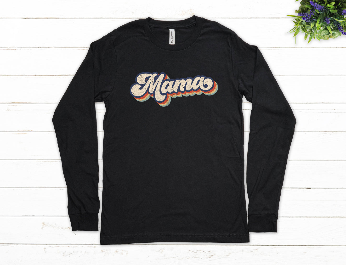 Retro Mama Shirt Long Sleeve | Long Sleeve Mom Shirt