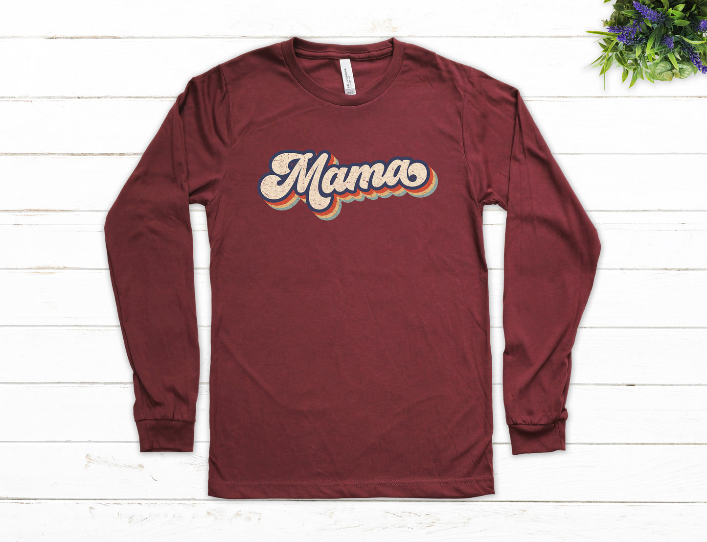 Retro Mama Shirt Long Sleeve | Long Sleeve Mom Shirt