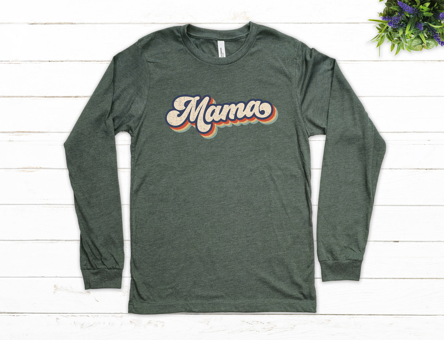 Retro Mama Shirt Long Sleeve | Long Sleeve Mom Shirt