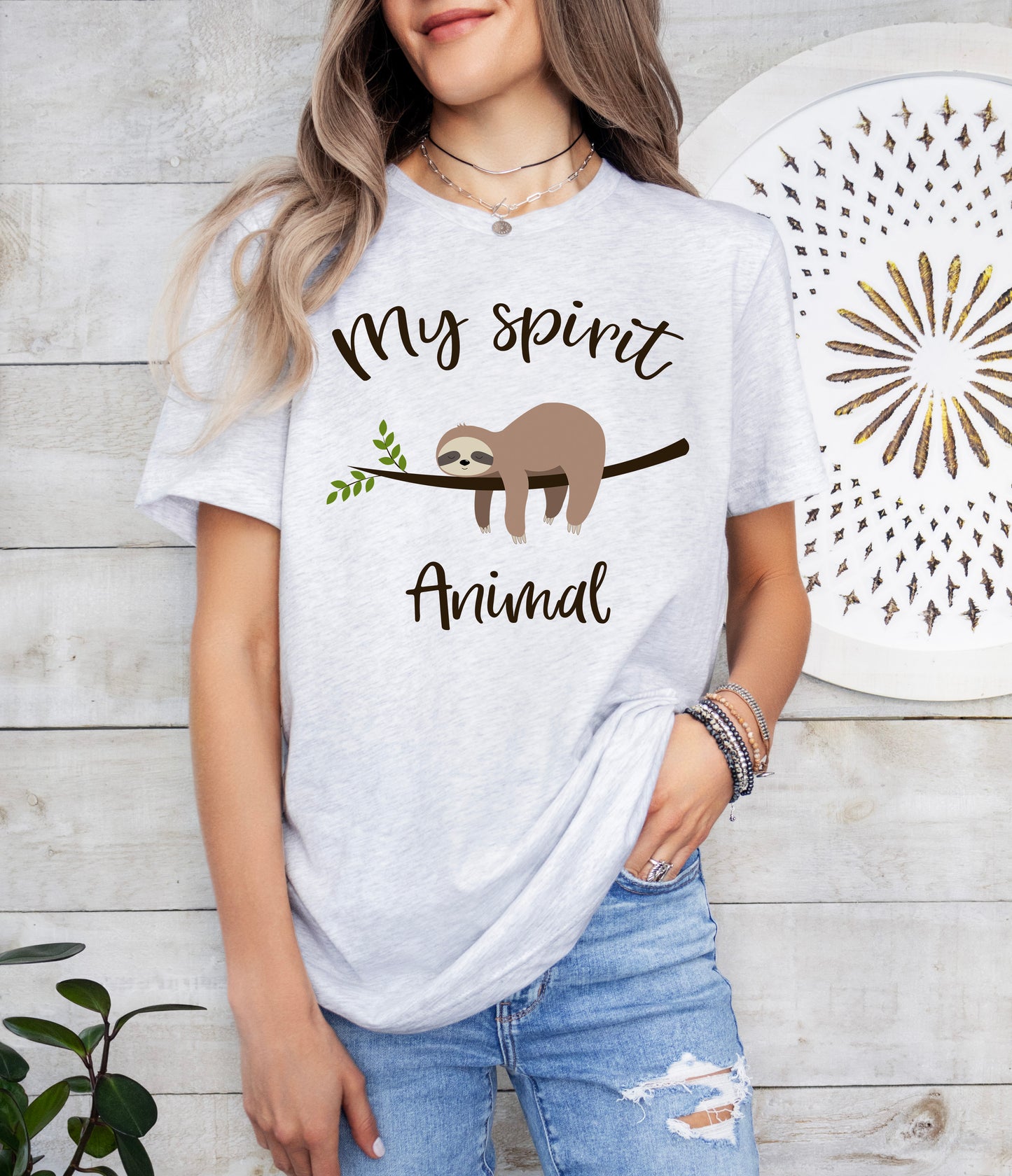 My Spirit Animal Sloth Shirt | Funny Shirt | Light Garment