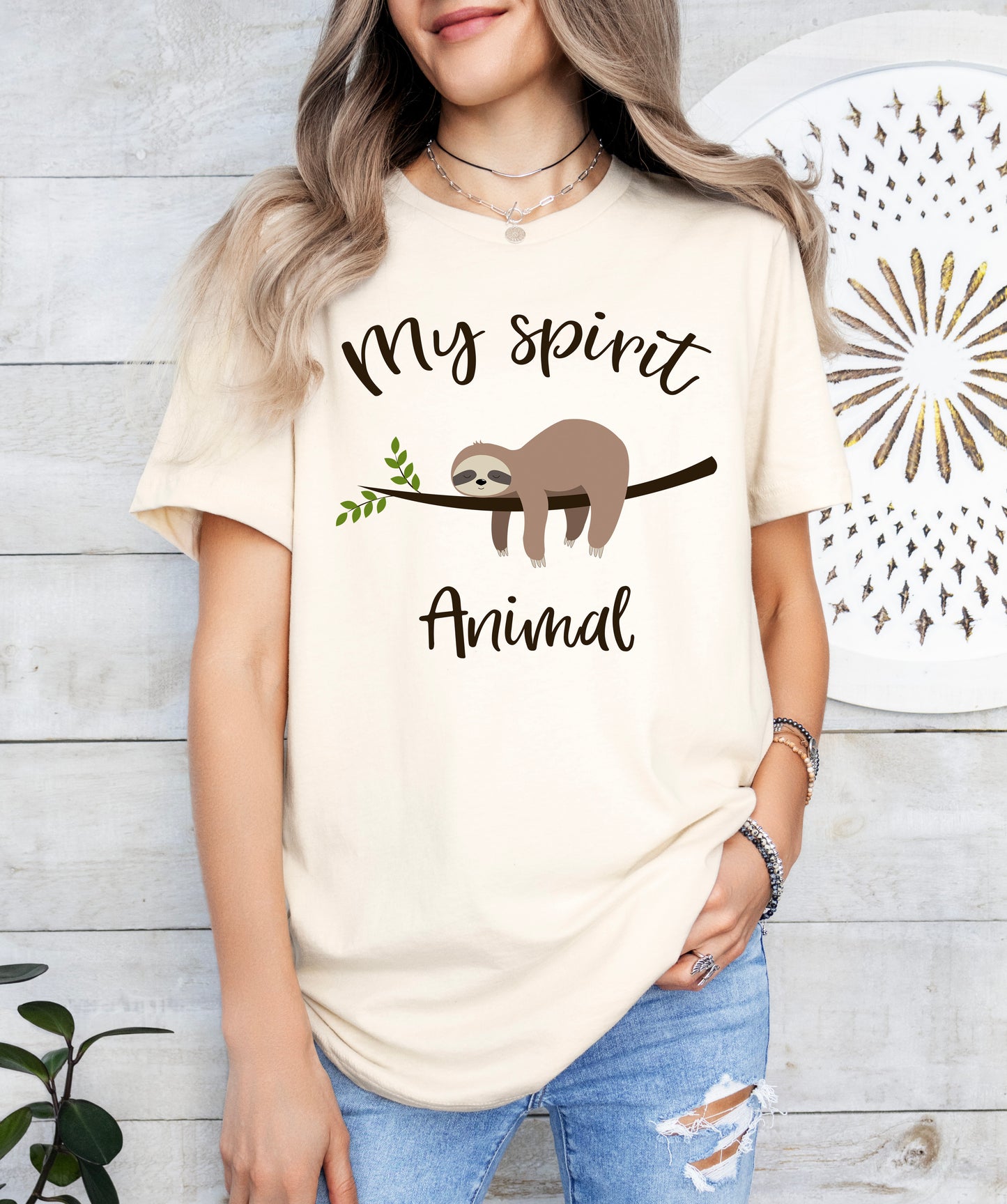 My Spirit Animal Sloth Shirt | Funny Shirt | Light Garment