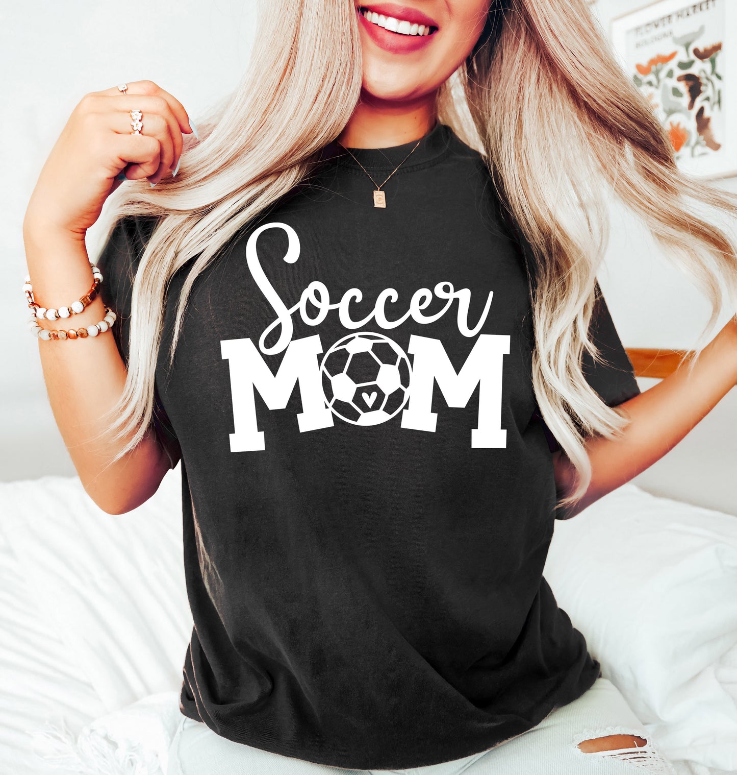 Soccer Mom Shirt | Comfort Colors Vintage Style Mom Shirt