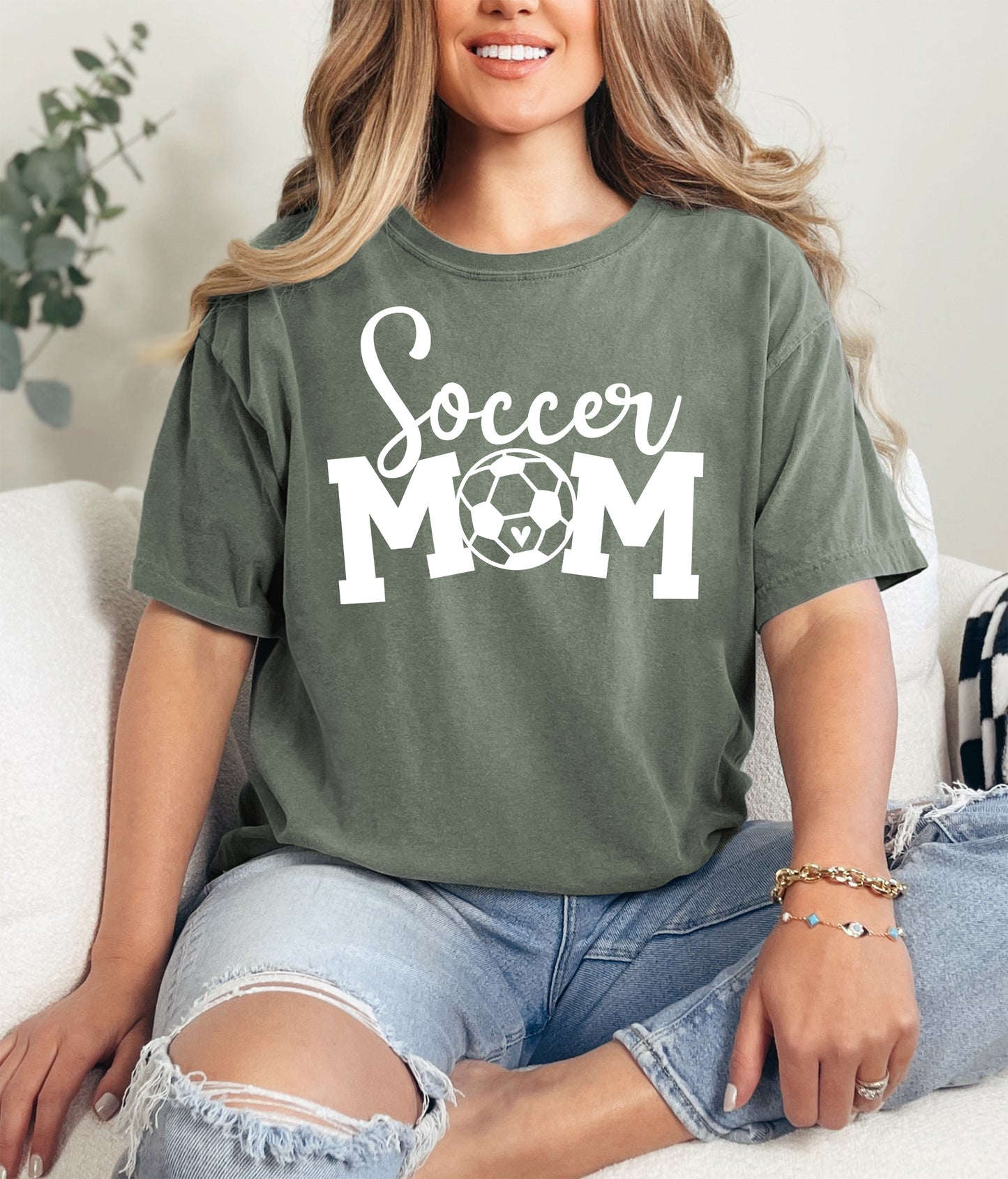 Soccer Mom Shirt | Comfort Colors Vintage Style Mom Shirt