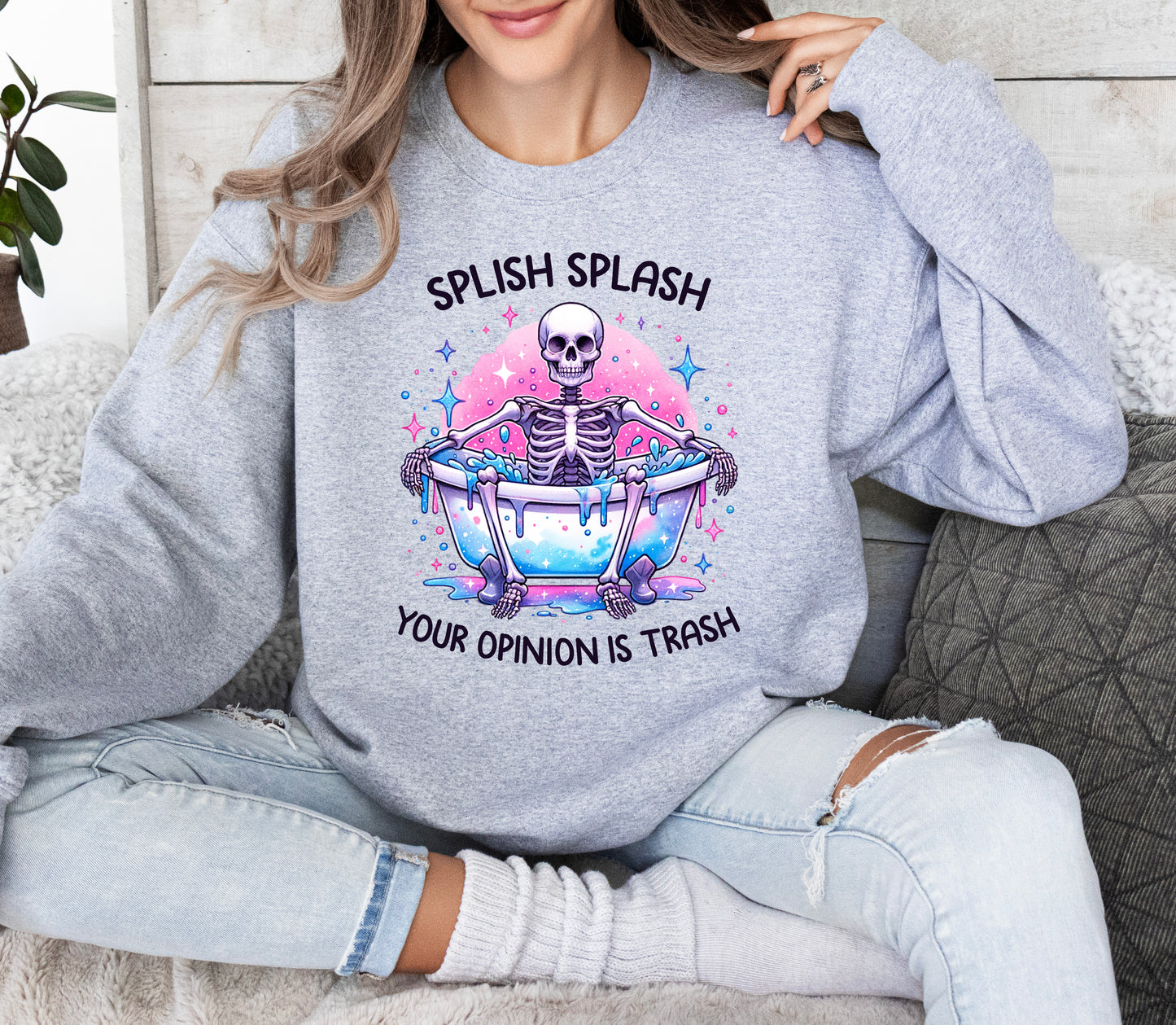 Splish Splash Your Opinion is Trash Sweatshirt | Funny Sweatshirt