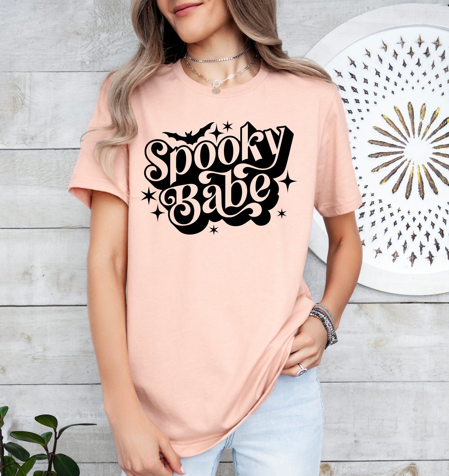 Spooky Babe Halloween Shirt | Light Garment