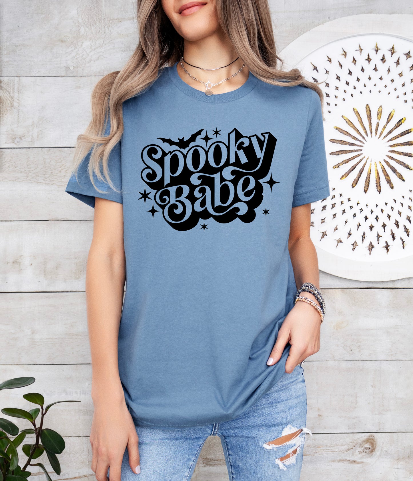 Spooky Babe Halloween Shirt | Light Garment