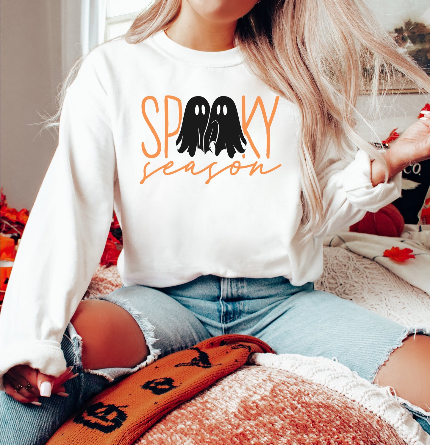 Spooky Season Ghosts Halloween Sweatshirt