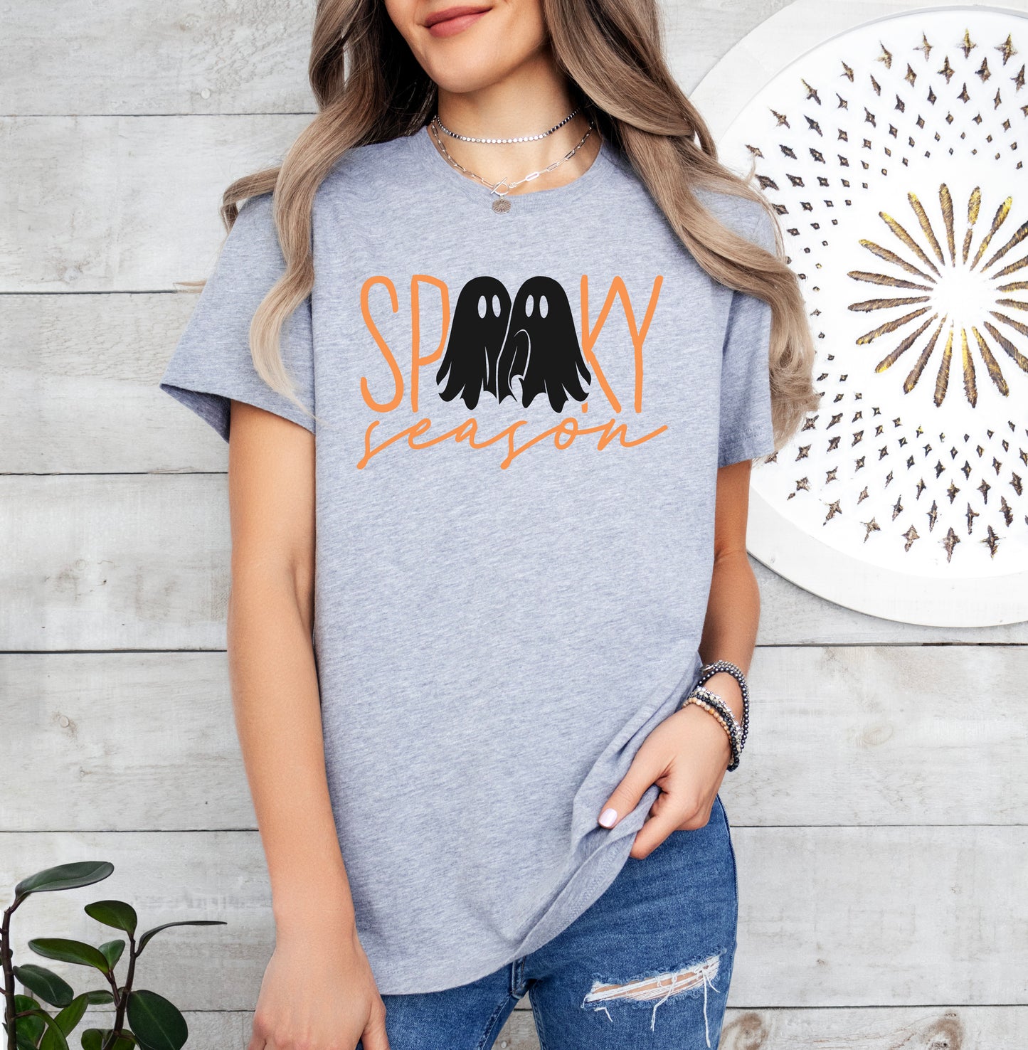 Spooky Season Ghosts Halloween Shirt | Light Garment