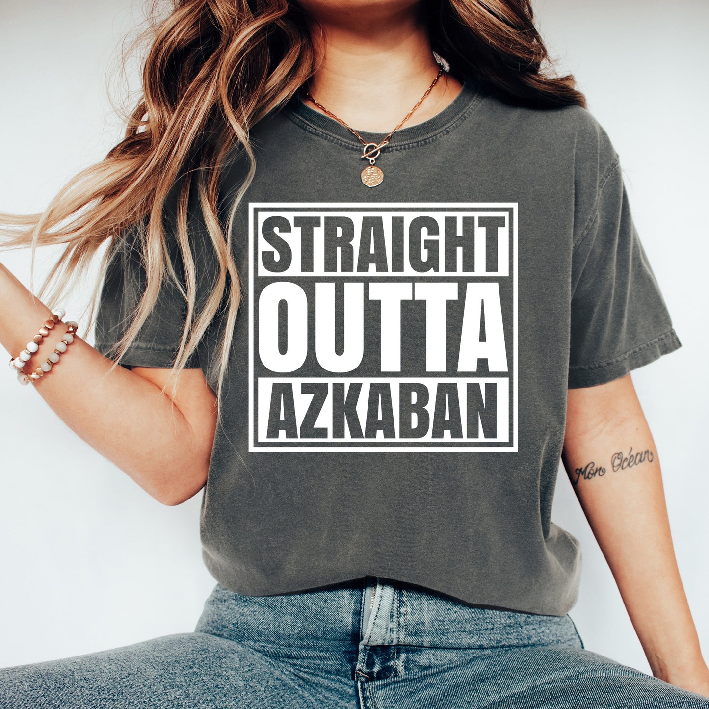 Straight Outta Azkaban Shirt | Comfort Colors Vintage Style Shirt