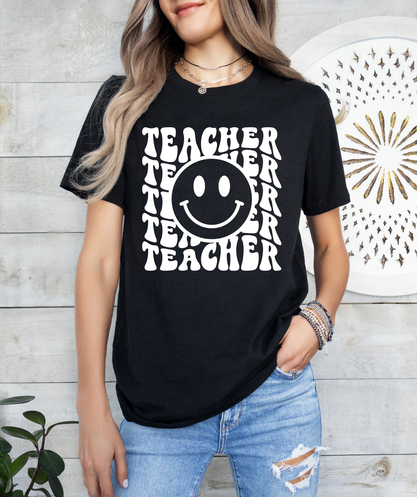 Retro Wave Teacher Shirt