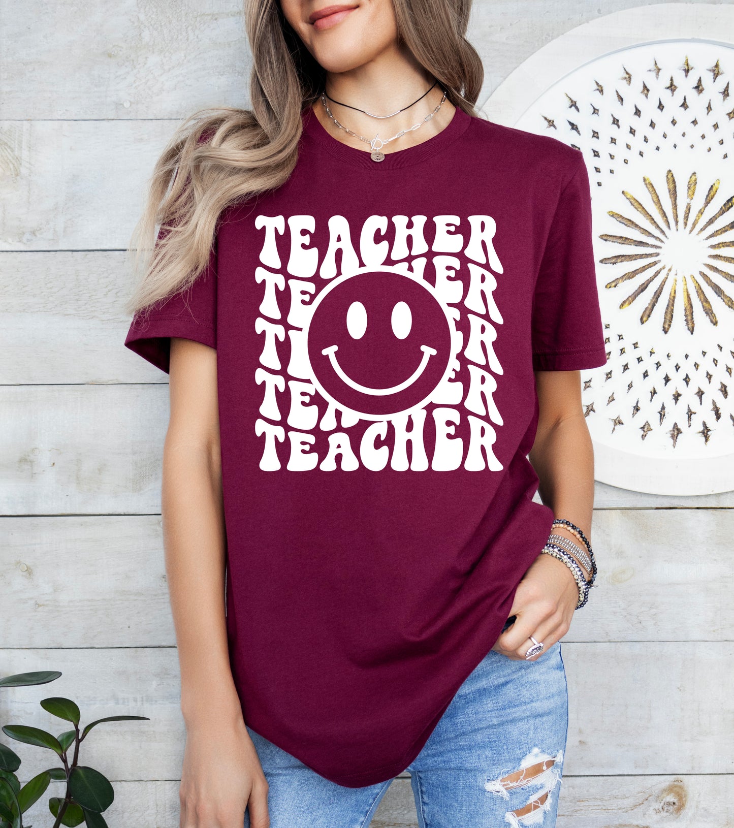 Retro Wave Teacher Shirt