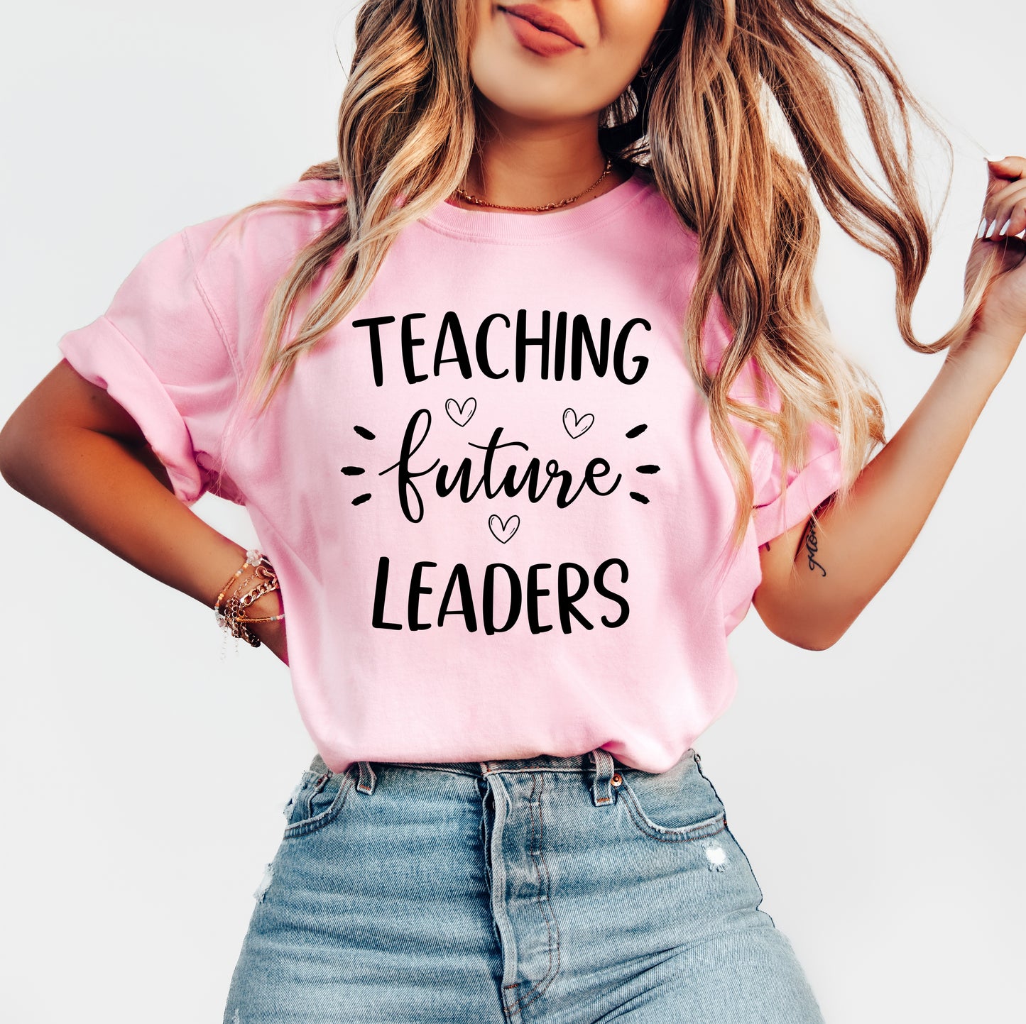Teaching Future Leaders Shirt | Comfort Colors Vintage Style Teacher Shirt