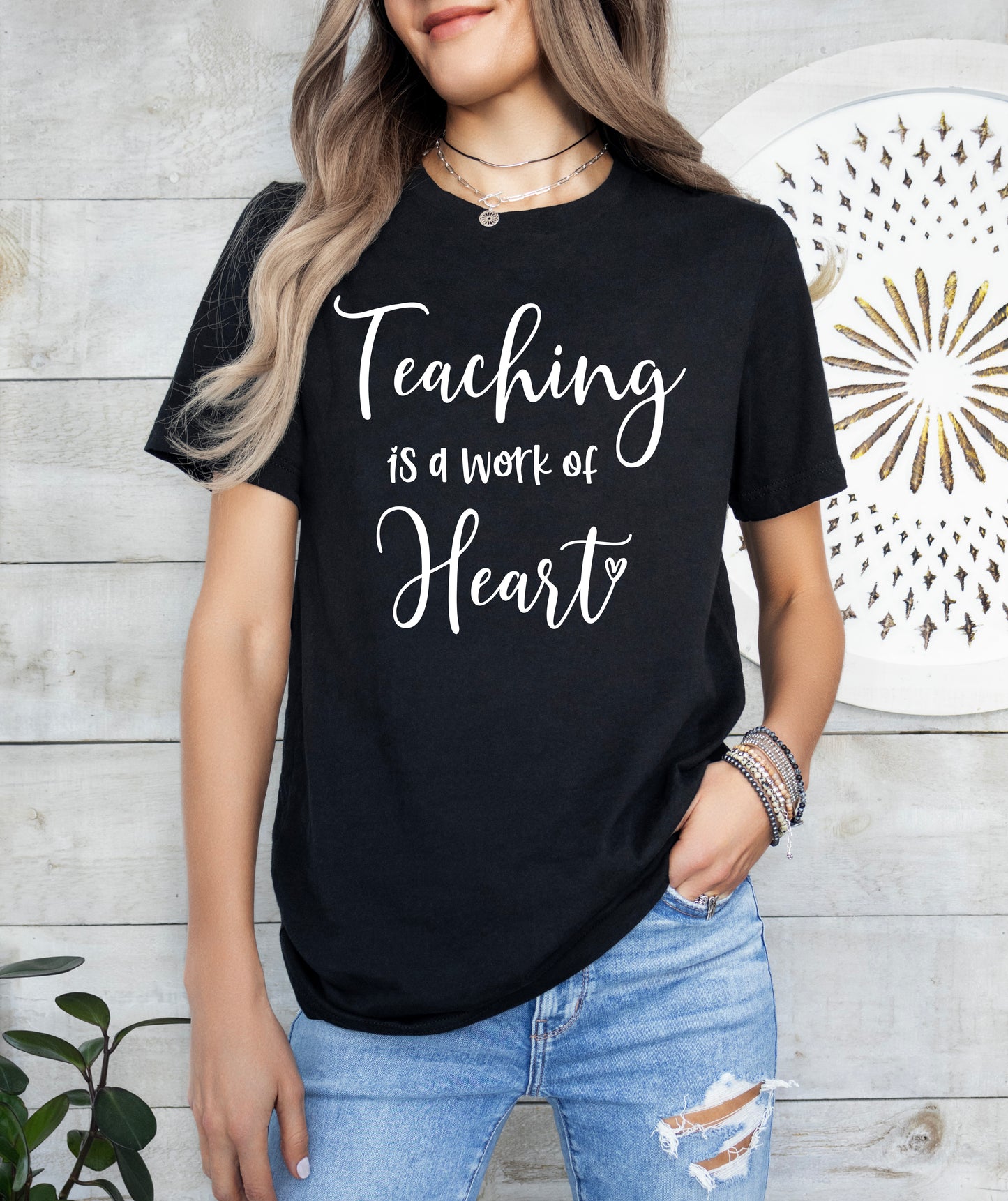 Teaching is a Work of Heart Shirt | Teacher Shirt