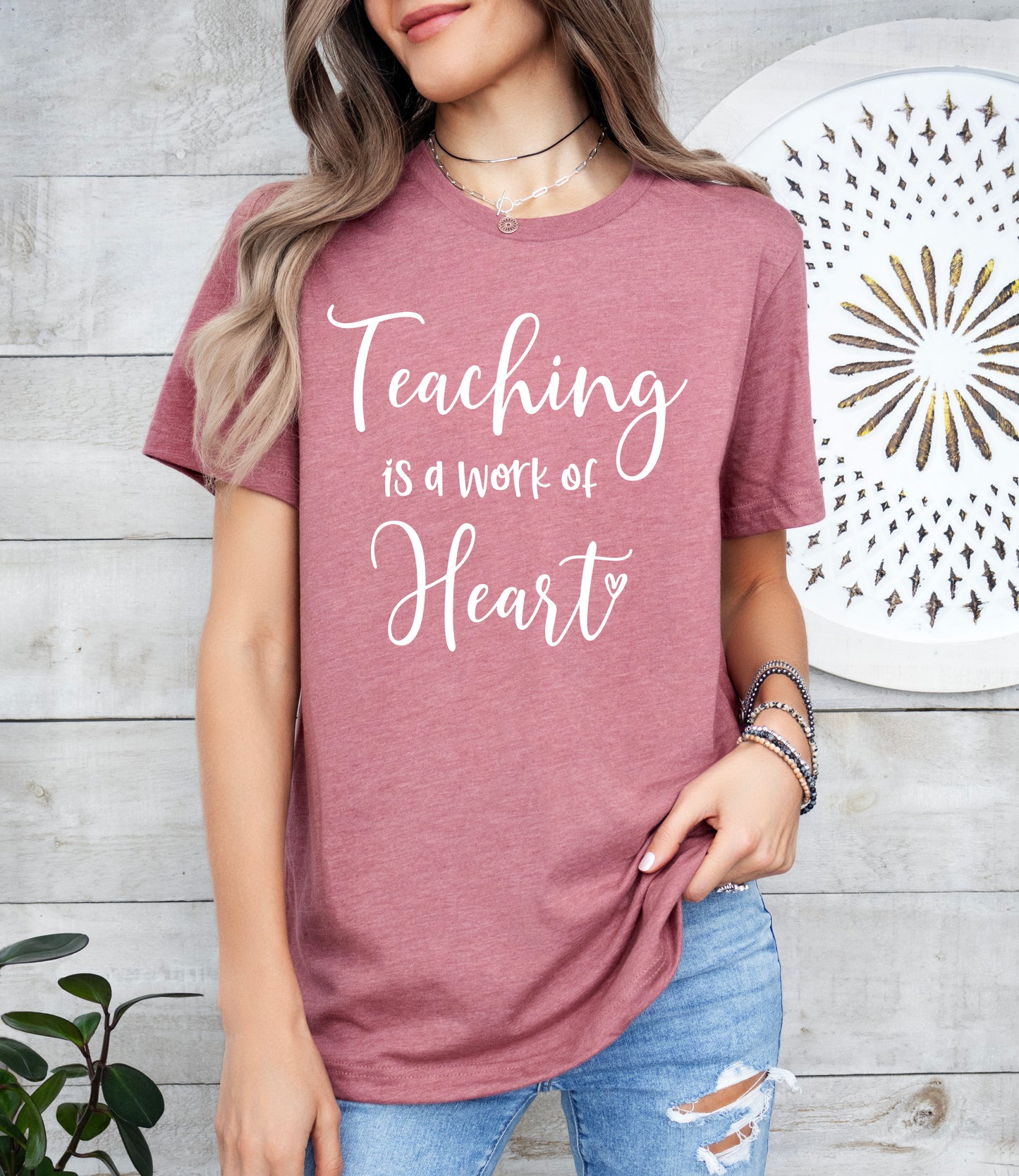 Teaching is a Work of Heart Shirt | Teacher Shirt