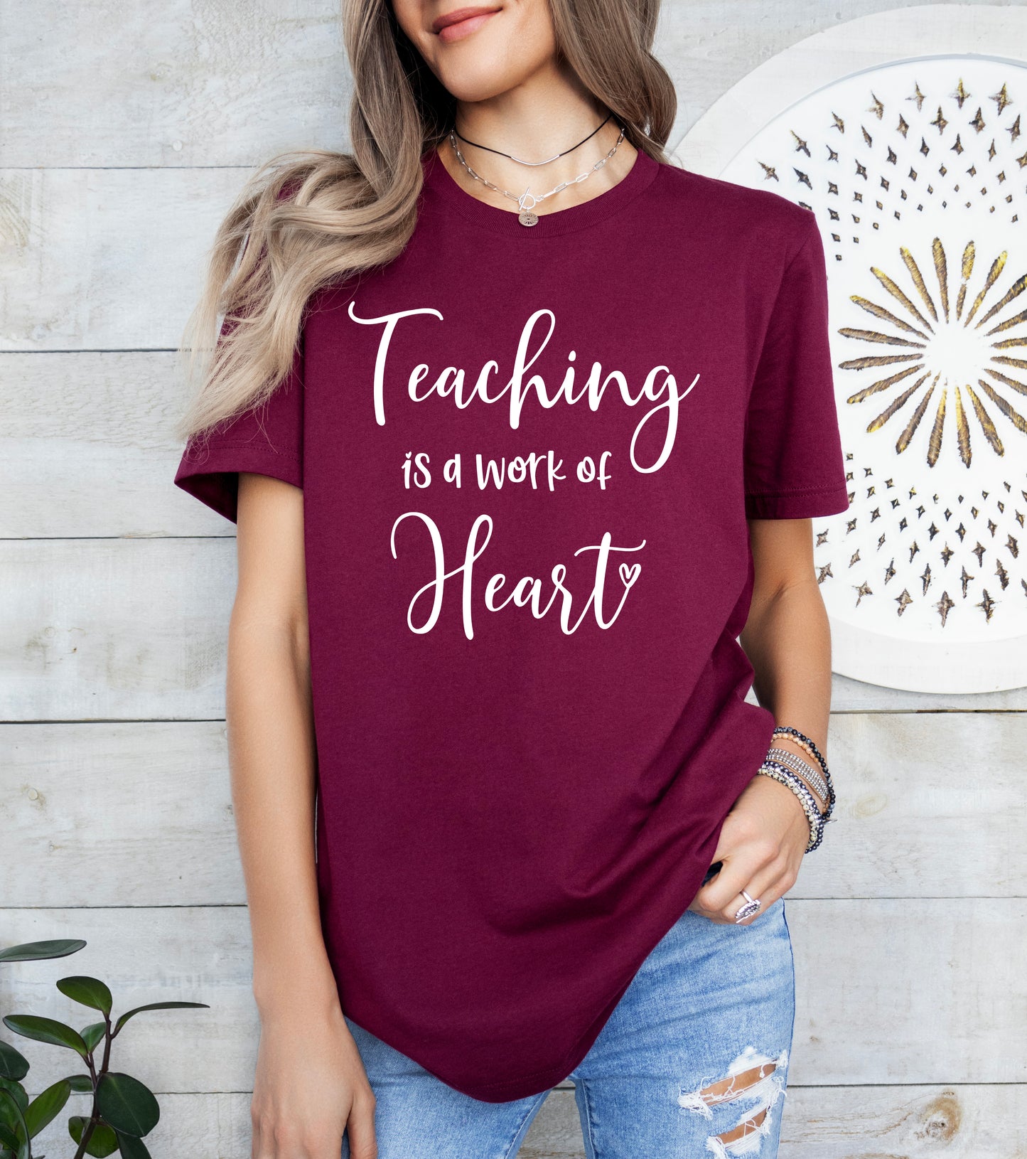 Teaching is a Work of Heart Shirt | Teacher Shirt
