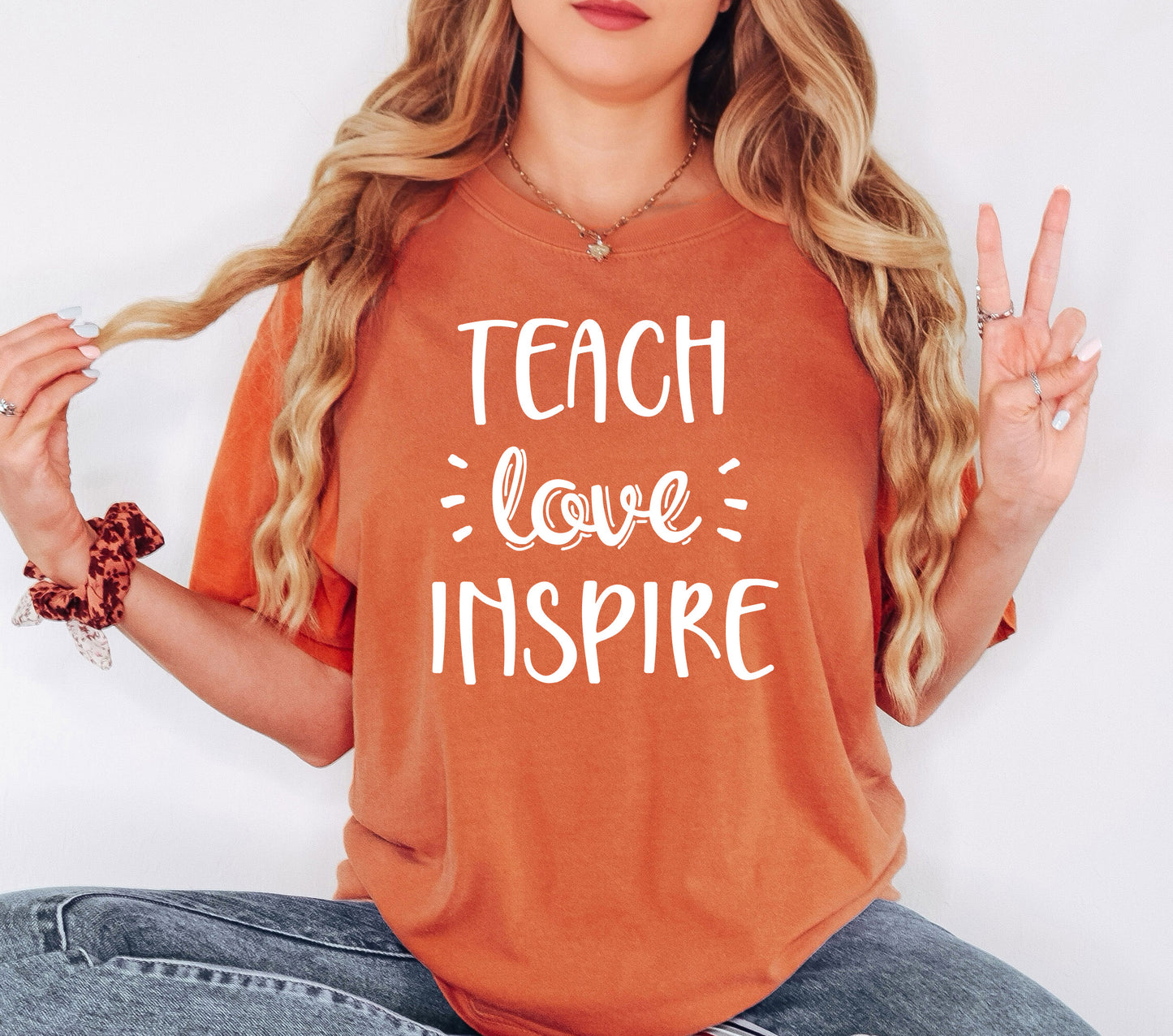 Teach Love Inspire Shirt | Comfort Colors Vintage Style Teacher Shirt