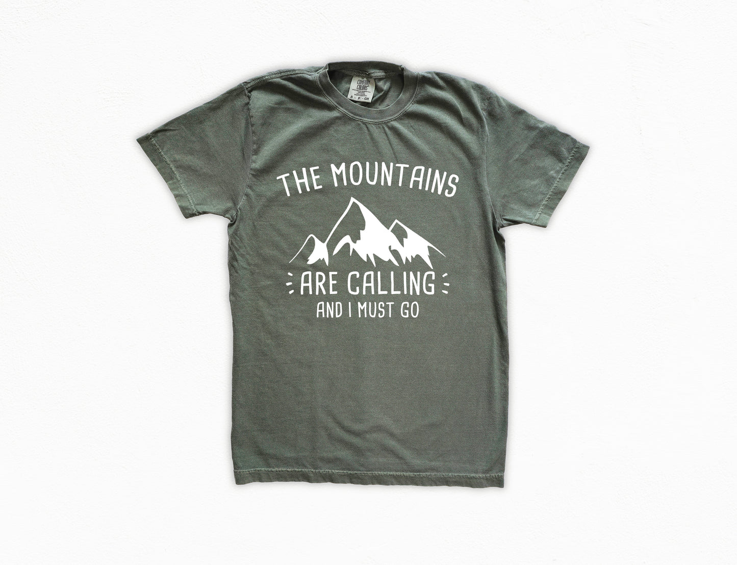 The Mountains Are Calling Shirt | Comfort Colors Vintage Style Camping Shirt