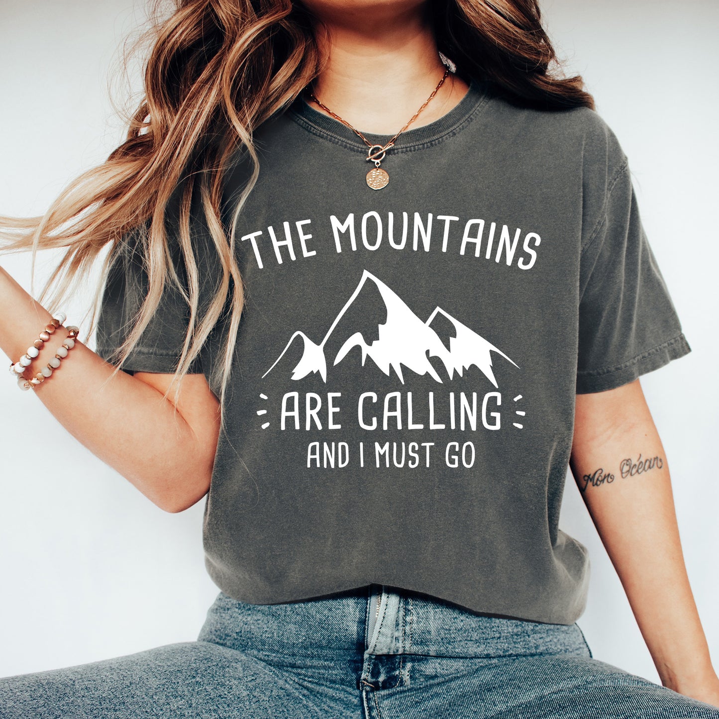 The Mountains Are Calling Shirt | Comfort Colors Vintage Style Camping Shirt