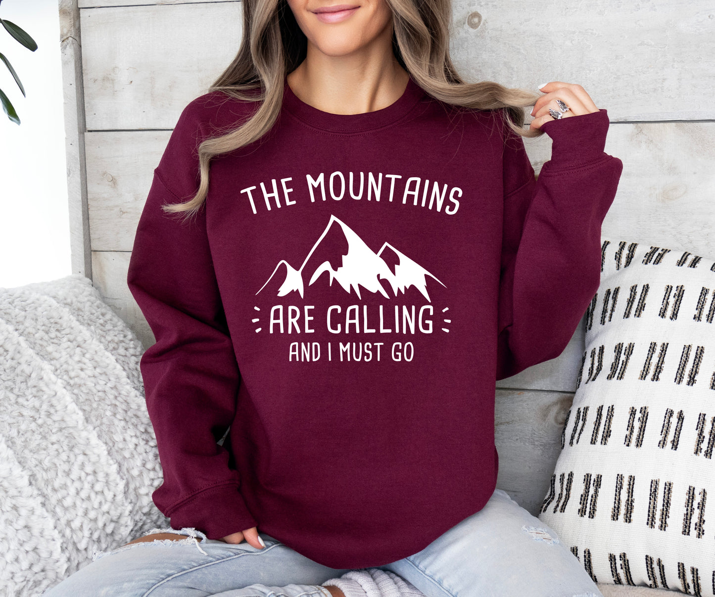 The Mountains Are Calling Sweatshirt | Camping Sweatshirt