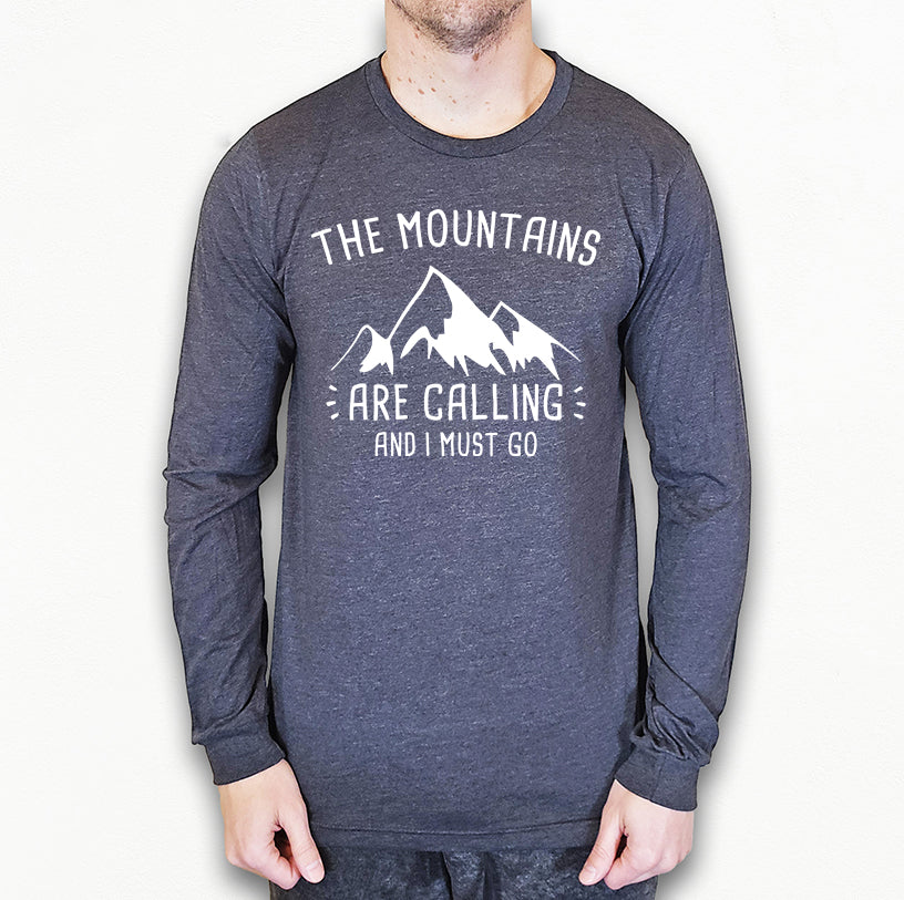 The Mountains Are Calling Shirt Long Sleeve | Long Sleeve Camping Shirt