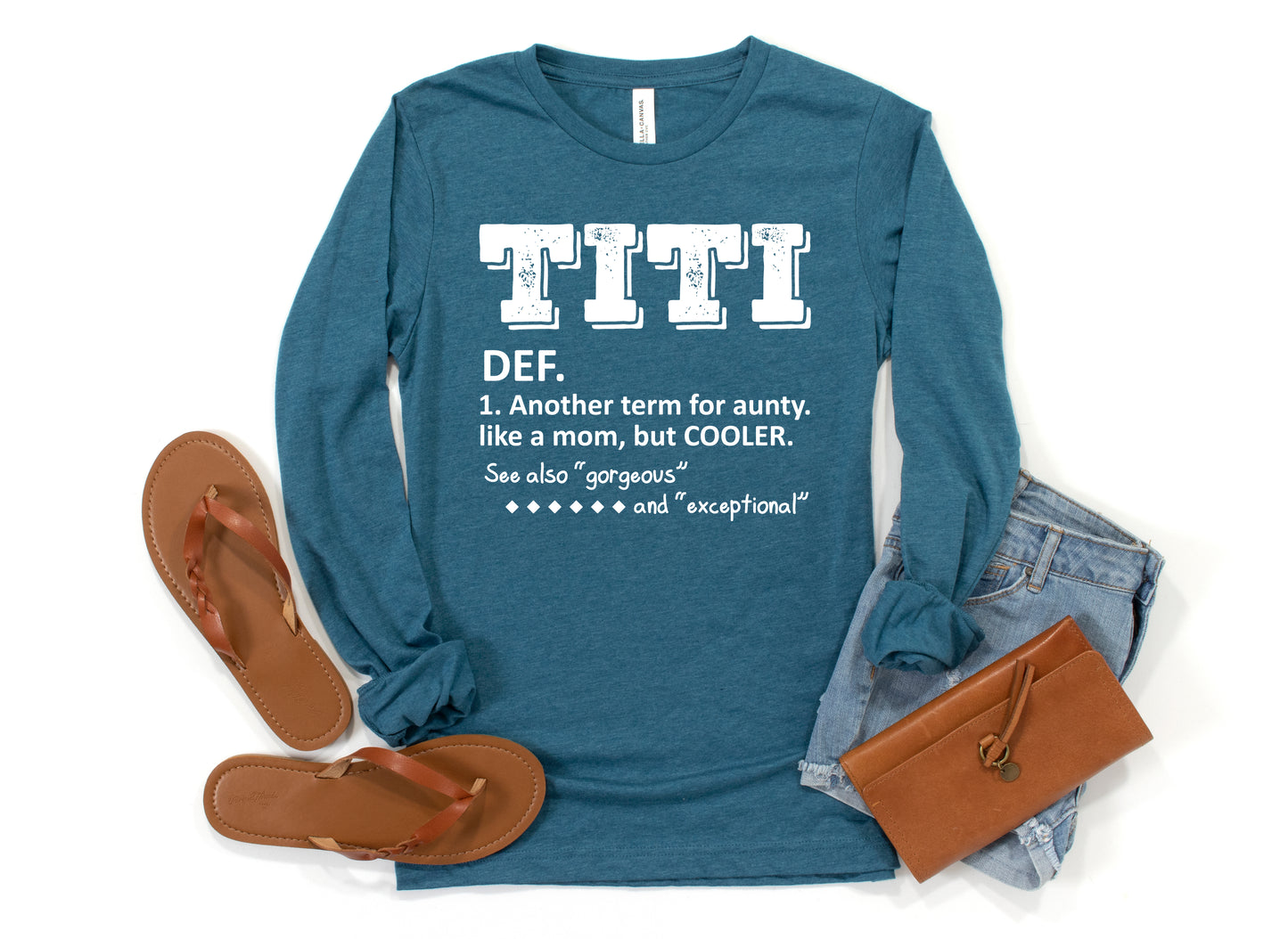 TITI Definition Shirt Long Sleeve | Long Sleeve Funny Definition Aunt Shirt