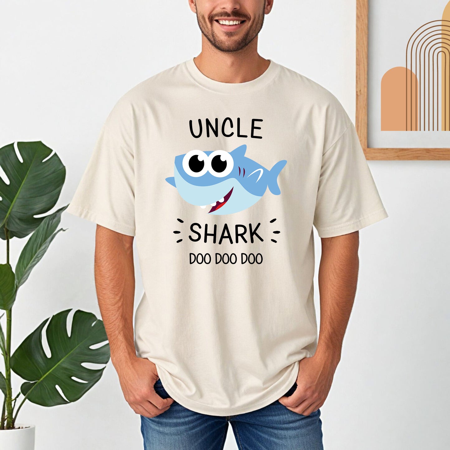 Uncle Shark Shirt | Comfort Colors Vintage Style Uncle Shirt