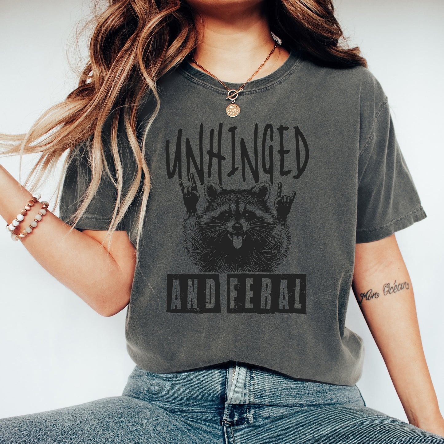 Unhinged and Feral Shirt | Comfort Colors Vintage Style Funny Shirt
