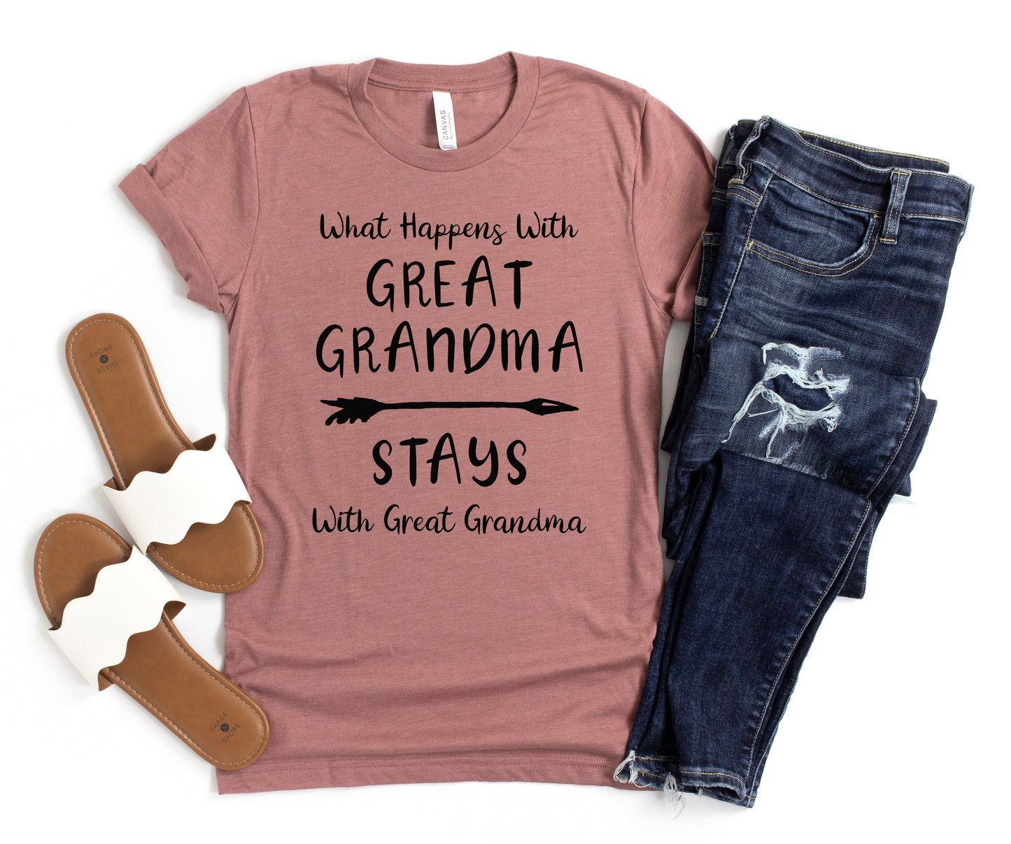 What Happens With Grandma Stays With Grandma Shirt | Light Garment