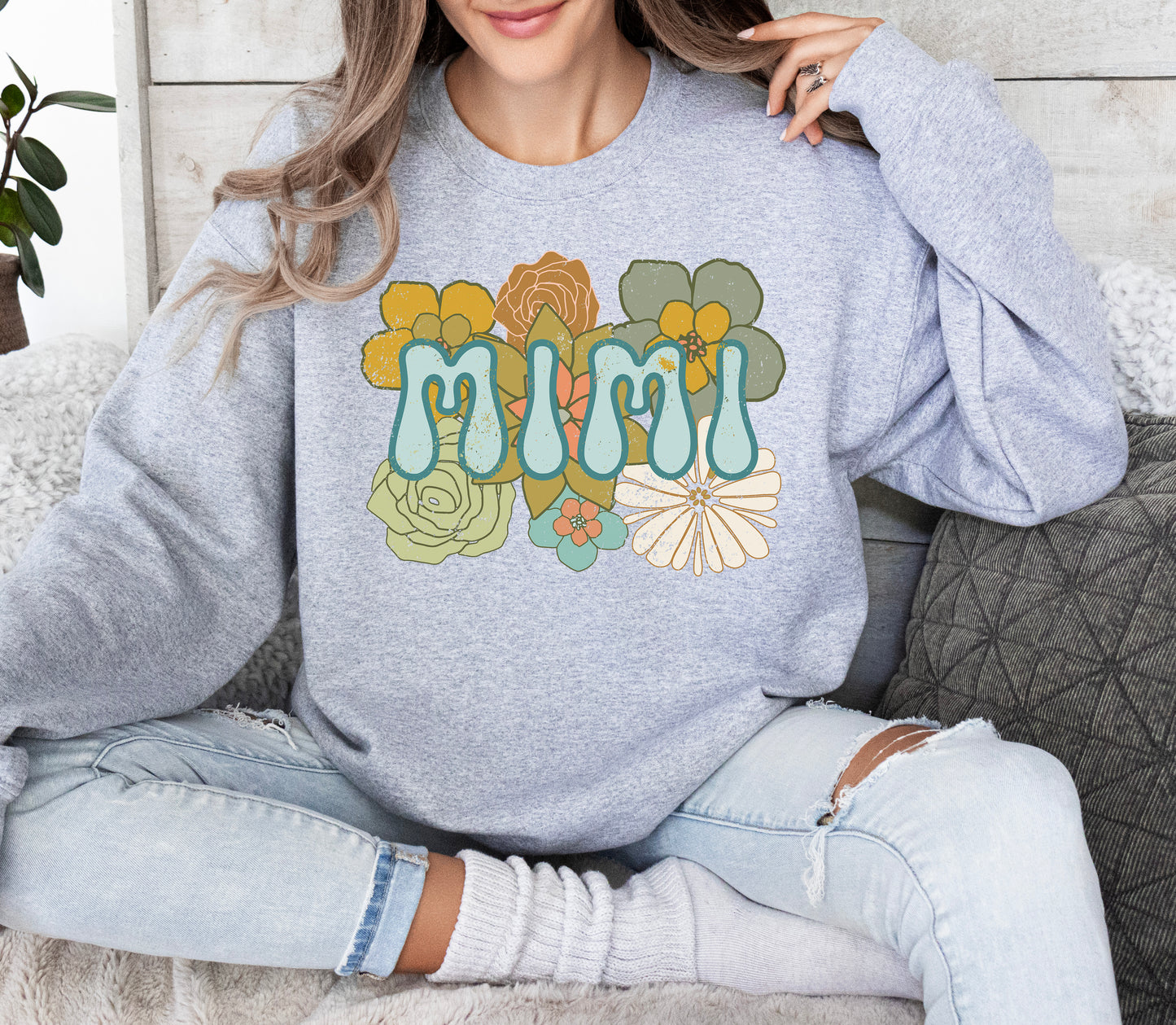 BOHO Mimi Flowers Sweatshirt | Mimi Sweatshirt