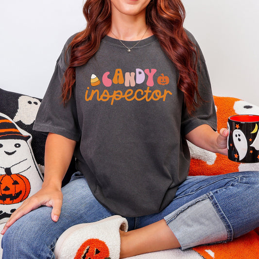 Candy Inspector Vintage Style Halloween Shirt