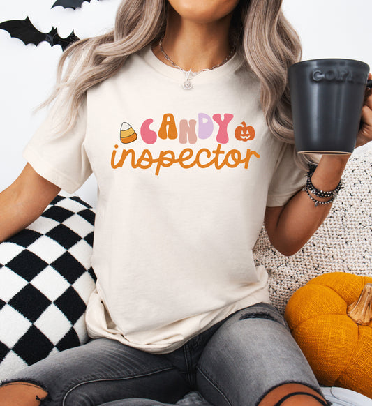 Candy Inspector Halloween Shirt | Light Garment