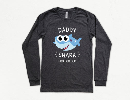 Daddy Shark Shirt Long Sleeve | Long Sleeve Dad Shirt