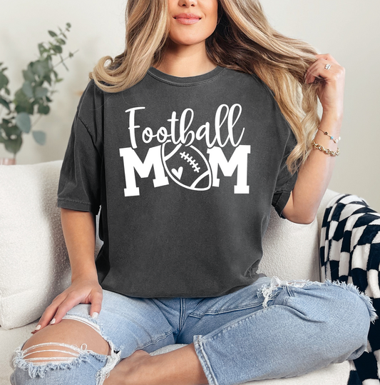 Football Mom Shirt | Comfort Colors Vintage Style Mom Shirt