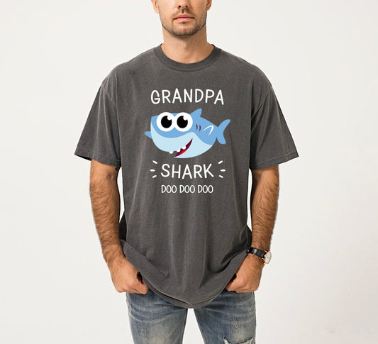Grandpa Shark Shirt | Comfort Colors Vintage Style Grandpa Shirt