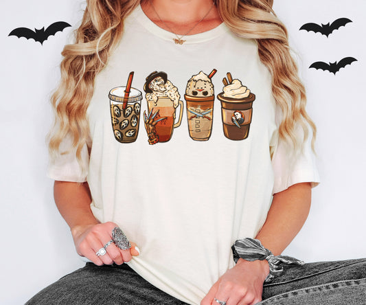 Horror Coffee Lover Halloween Shirt | Light Garment