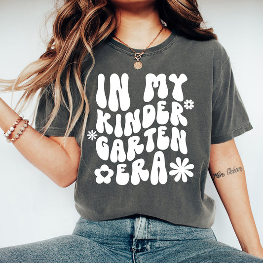 Retro In My Kindergarten Era Shirt | Comfort Colors Vintage Style Teacher Shirt