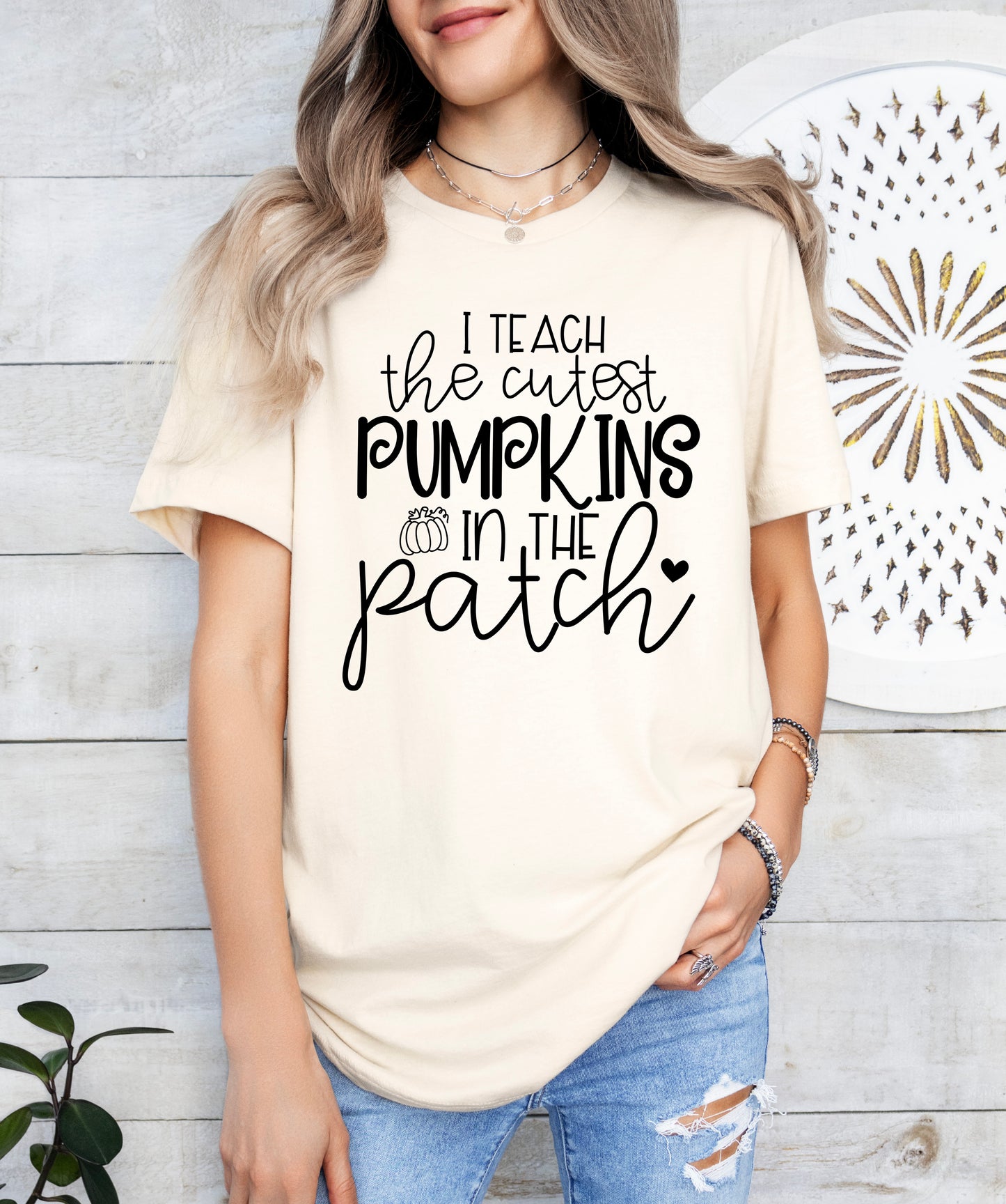 I Teach The Cutest Pumpkins in the Patch Shirt | Fall Teacher Shirt | Light Garment