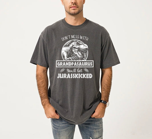 Jurassic Grandpasaurus Shirt | Comfort Colors Vintage Style Grandpa Shirt
